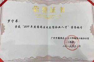 爱游戏网页版注册（中国区）官方网站
集团CEO罗宁弟荣膺番禺区杰出产业人才奖